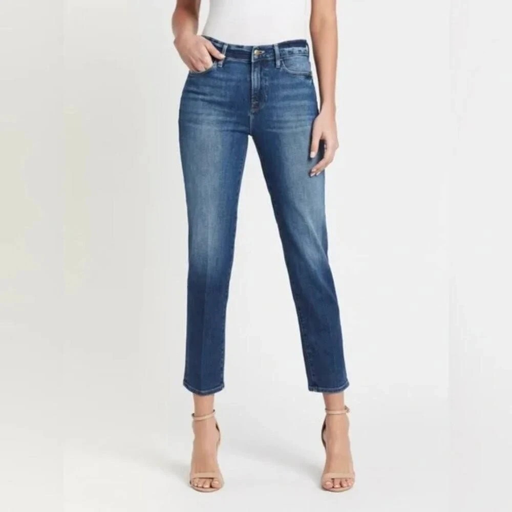 Frame Denim Le Nouveau Straight Jeans in Lola Women 26 Designer LNSBS415 $271